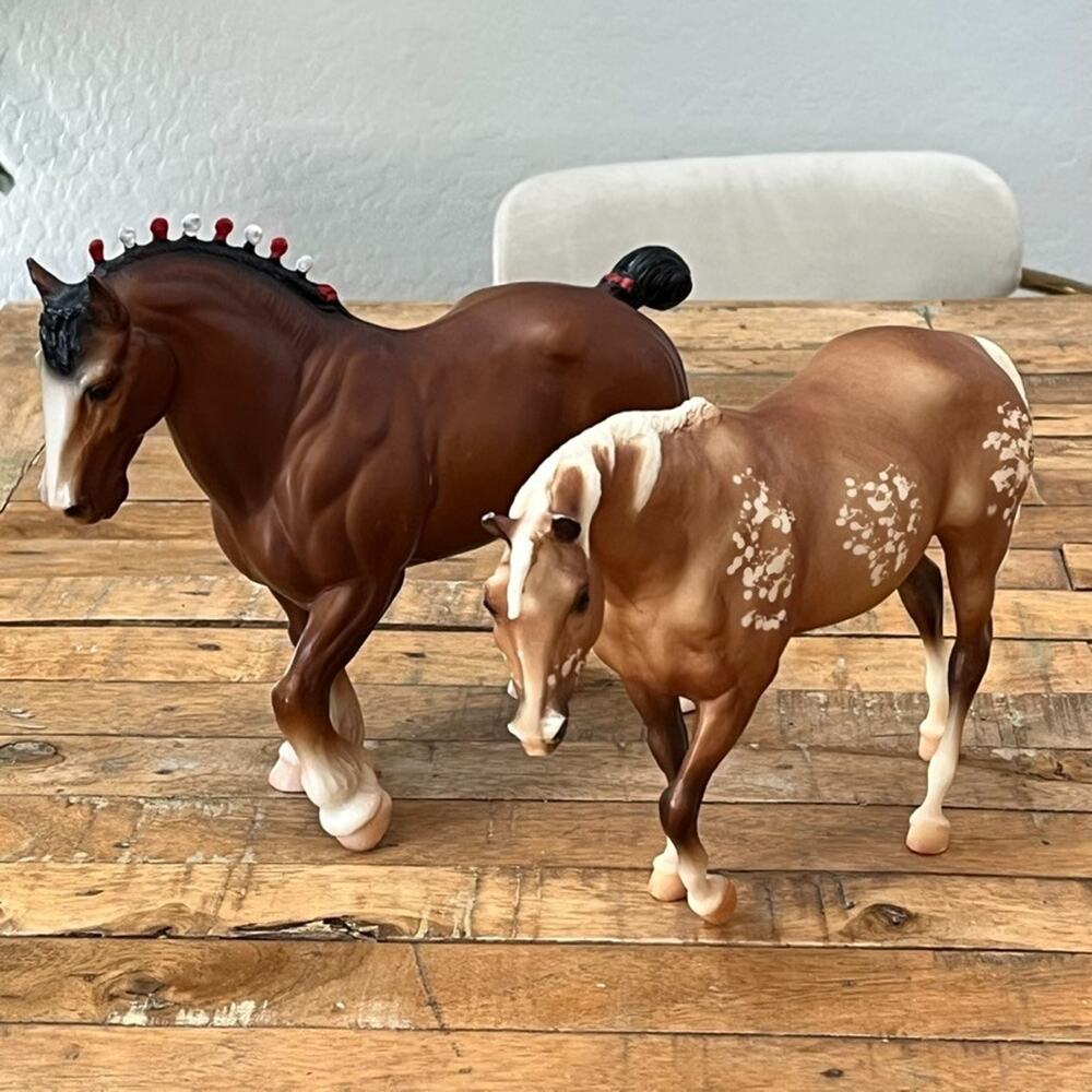 Breyer Clydesdale Stallion Red & White Bobs & Full Speed Appalossa Vintage U.S.A